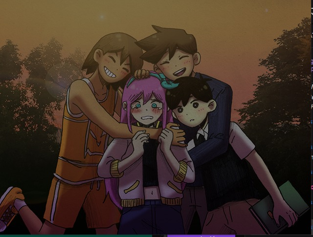 IsGrigo_'s tweet photo. ♥ foto del stream de ayer uwu que lindo juego @OmoriEsp  *llora xq no salio basil en la foto ahre* https://t.co/Y3ffBXcyIN