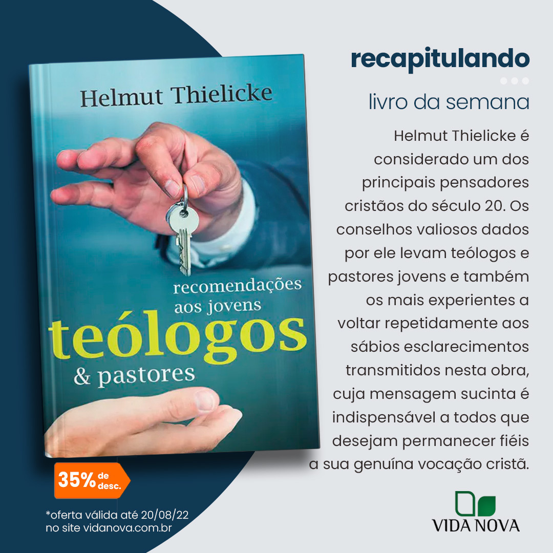 Livro - Recomendações aos jovens teólogos e pastores