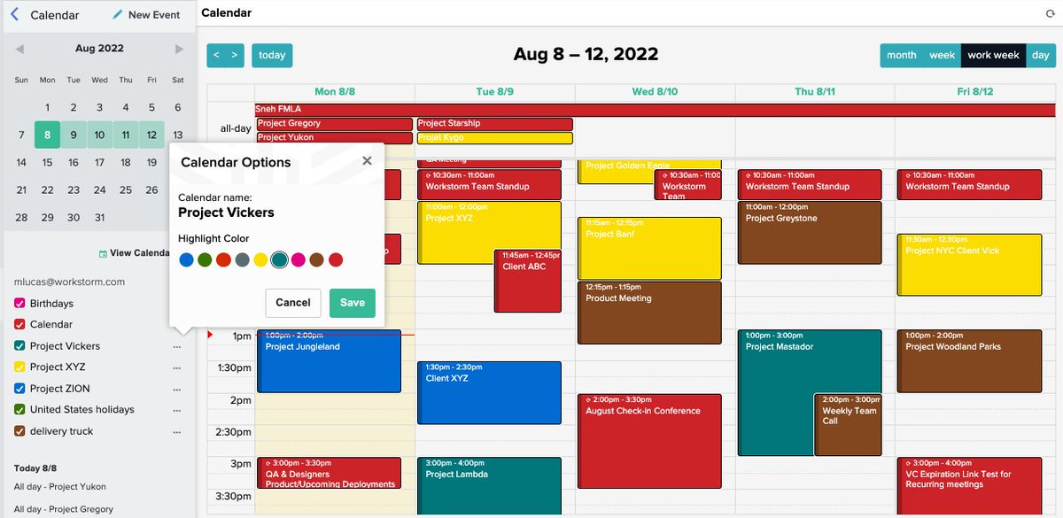 WorkstormHQ's tweet image. Empower your workday with #Workstorm ’s enhanced calendar integration. Check out the latest upgrades to calendar and more from the 8.8.2022 #productrelease: helpdesk.workstorm.com/knowledge-base…