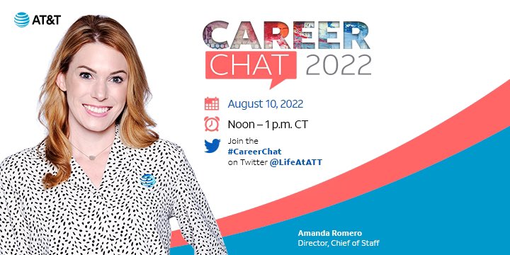 Tomorrow!! Two ways to join me for the #CareerChat 👇👇

1. Right here on Twitter at 12PM CST where I’ll be tweeting answers to questions from <a href="/LifeAtATT/">Life at AT&T</a> 

2. Check out my live stream and hang out with me on Instagram - same time, same questions!