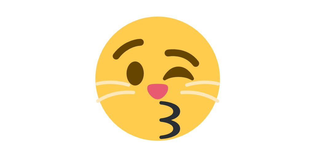 😽 kissing-cat + 😉 winking =