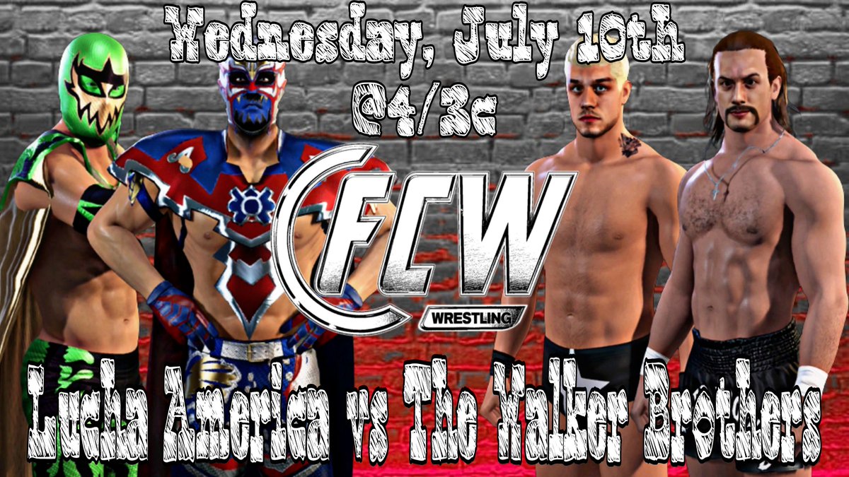 FCW_CAW's tweet photo. 💥Lucha America vs The Walker Brothers 
💥Dakota Demure vs Amber Yung 
💥We Hear From Max Maximus After Loss To Nick Black 
💥RJ Kidd vs Brandon Ace Quest For Gold Tournament First Round Match @ https://t.co/9NYN61MAQK