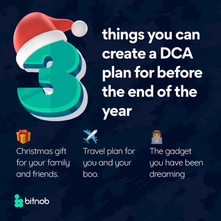 Simply Create a DCA ON Bitnob now so you can enjoy travel plans with friends and family when the year ends 
#BitnobxIheanacho