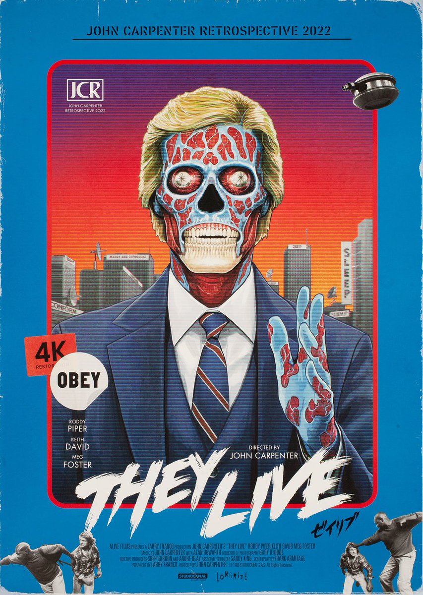 Japanese movie poster for #JohnCarpenter's #TheyLive (1988) #RoddyPiper #KeithDavid #MegFoster