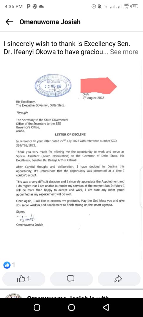 I choose to be OBIDIENT and I have decided to remain actively OBIDIENT because I strongly believe that Nigeria will be better if Mr Peter Obi is President by 2023.