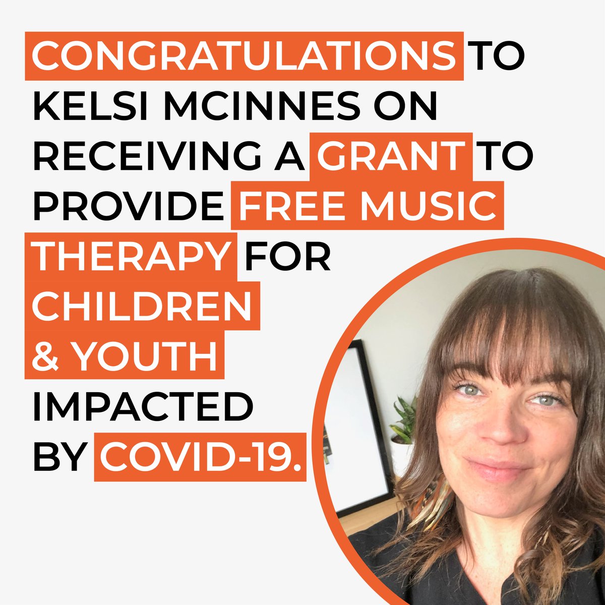 cdnmusictherapy's tweet photo. Congrats to Kelsi Mclnnes on receiving a grant to provide free #musictherapy for youth impacted by Covid-19. Kelsi will be working with @GPRHFoundation to implement music therapy programs for children experiencing depression, anxiety, &amp; emotional distress. @PWPSD @AHS_media https://t.co/6esr6tdaXE