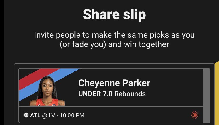 Kingpinprize's tweet photo. Is this going to be the night Parker gets 8 or more for us to lose??? I doubt it…and 7 is a win for me so I’m taking her UNDER 7 rebounds on Underdog as my favorite play of the day so far 🤑 https://t.co/WJp7nlj7Hv