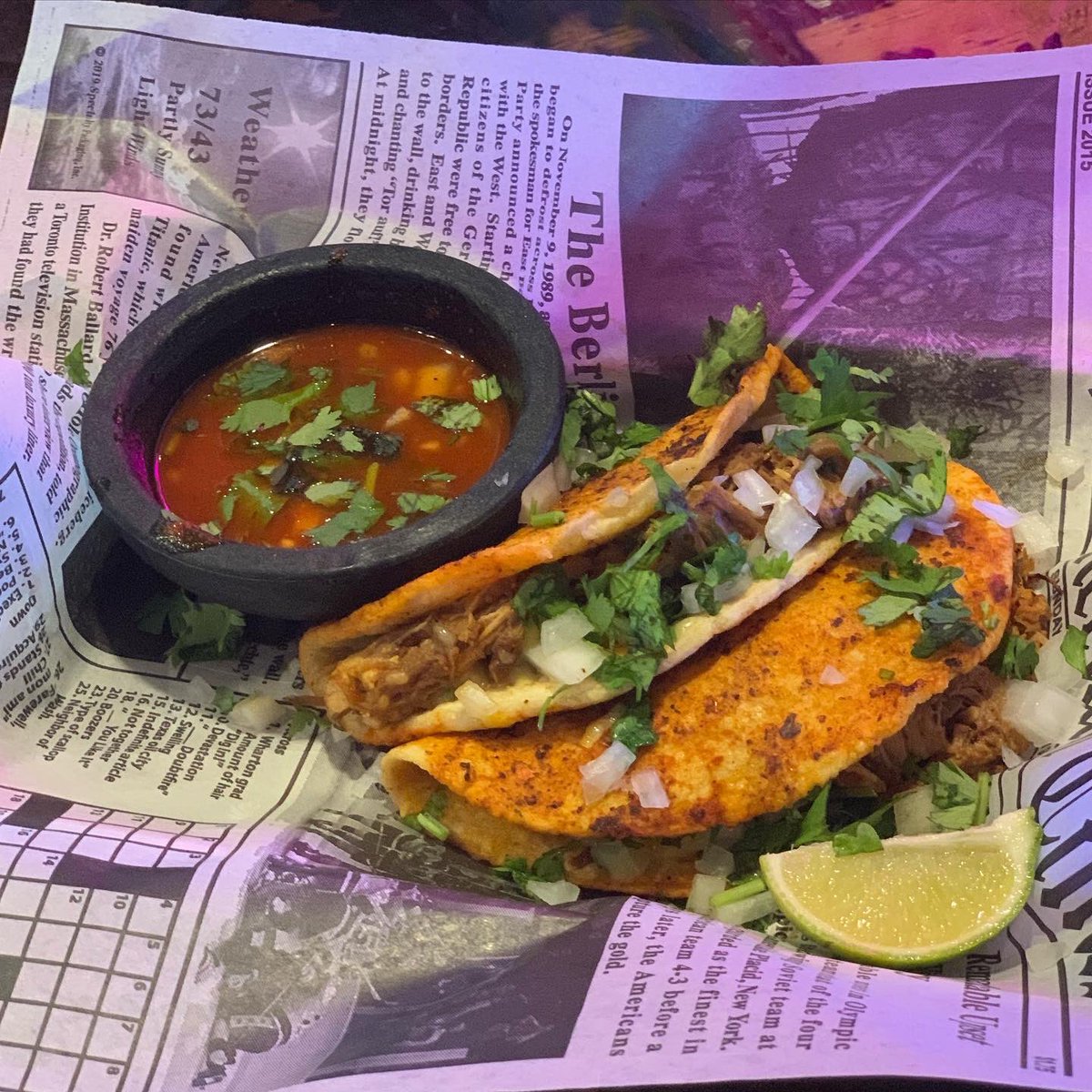 TipsyTios's tweet photo. We’ve figured out the secret to the perfect taco…homemade corn tortillas 😋 A side of birria doesn’t hurt either 😉
•
•
•
#tipsytios #cantina #huntsville #texas #samhoustonstate #shsu #tipsy #gettipsy #tipsybartender https://t.co/CeR3vrsMAJ