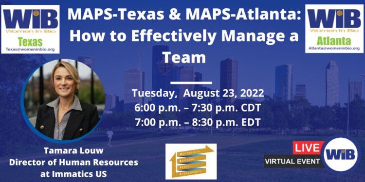 Learn from the experience and expertise of Tamara A. Louw on how to build strong relationships and a supportive work environment where you and your team members thrive! August 23, 2022 - 6:00 p.m. – 7:30 p.m. CDT | 7:00 p.m. – 8:30 p.m. EDT Register here: lnkd.in/gFw-TBF2