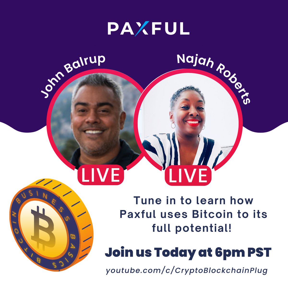 We were ecstatic to have <a href="/paxful/">Paxful</a> be a part of our Digital Financial Revolution Tour this summer! For those that missed out, @najahroberts will be having a chat with their Chief Product Officer, John Balrup, to reveal how #bitcoin works for them! Tune in tonight at 6:00pm PST!