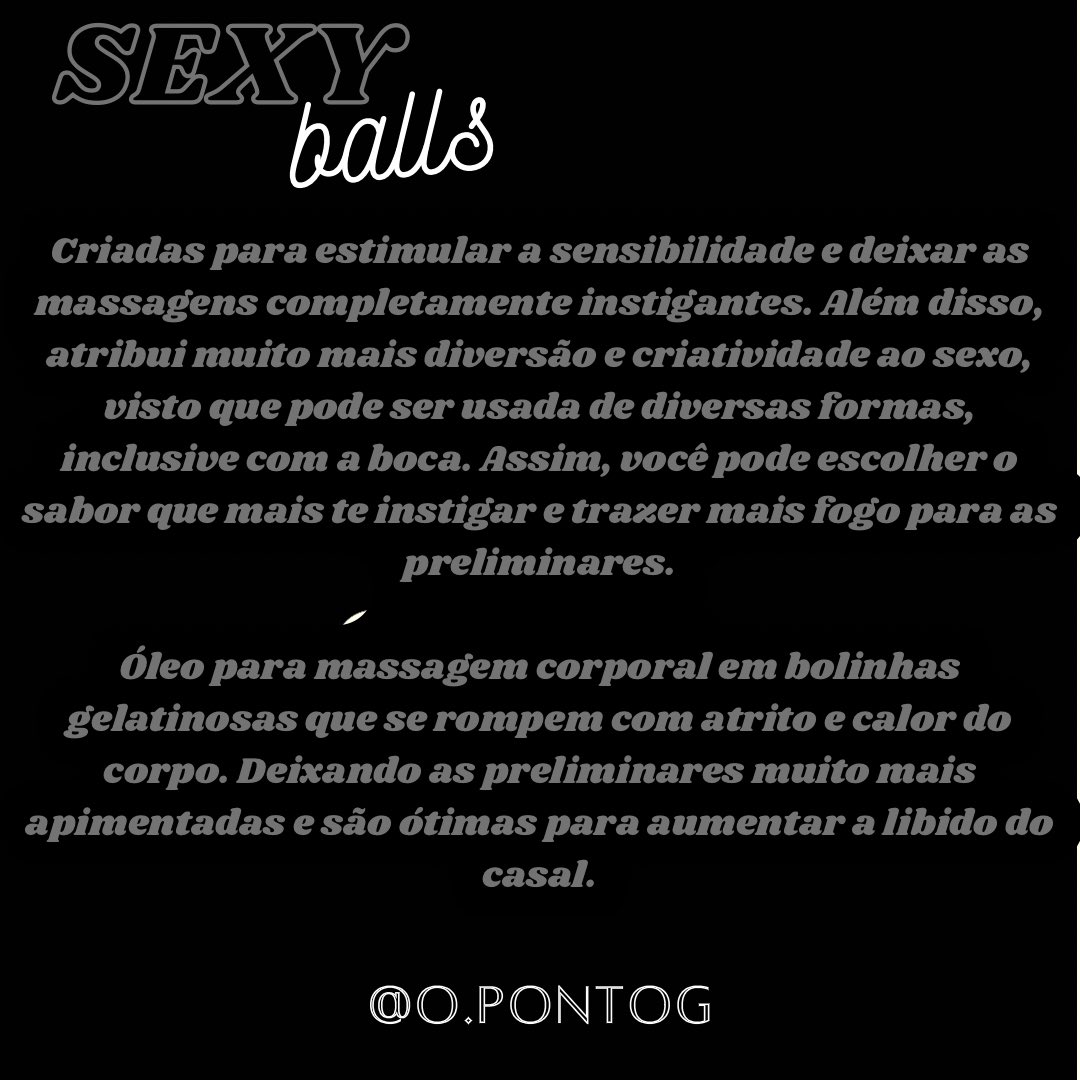 oopontog's tweet photo. Sexy Balls Beijáveis 😘
➡️ Sabores:
- Cereja 🍒
- Menta 🌱
- Leite Condensado 🥛 
- Morango 🍓 
- Chocolate 🍫 
➡️ A partir:
R$ 10,99
#sexyballs #beijaveis #bolinhasexplosivas #sexshop #morango https://t.co/VPStXQiJZv