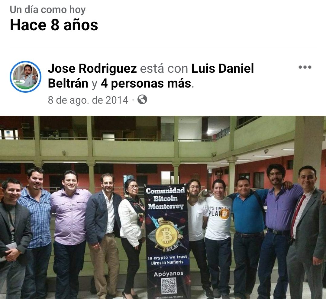 josepimpo's tweet photo. 2014 participe en los primeros eventos de #Bitcoin en #Monterrey #NuevoLeon 🦁en @uanl @TecdeMonterrey @TECcampusMTY y universidades
Ahora 5-7 Octubre 2022 realizaremos mayor evento de comunidades y talento de #Bitcoin #blockchain #DeFi #NFTs #metaverse 🇲🇽 https://t.co/QIOU987PyI https://t.co/5hc7wply6E