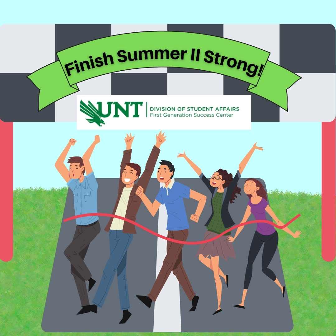 We are almost at the finish line for Summer II - can you believe it?! 😳

Wishing all of our students the best of luck with final exams and projects - you've got this! 👏

#unt #untfirstgen #unt22 #unt23 #unt24 #unt25 #gmg
