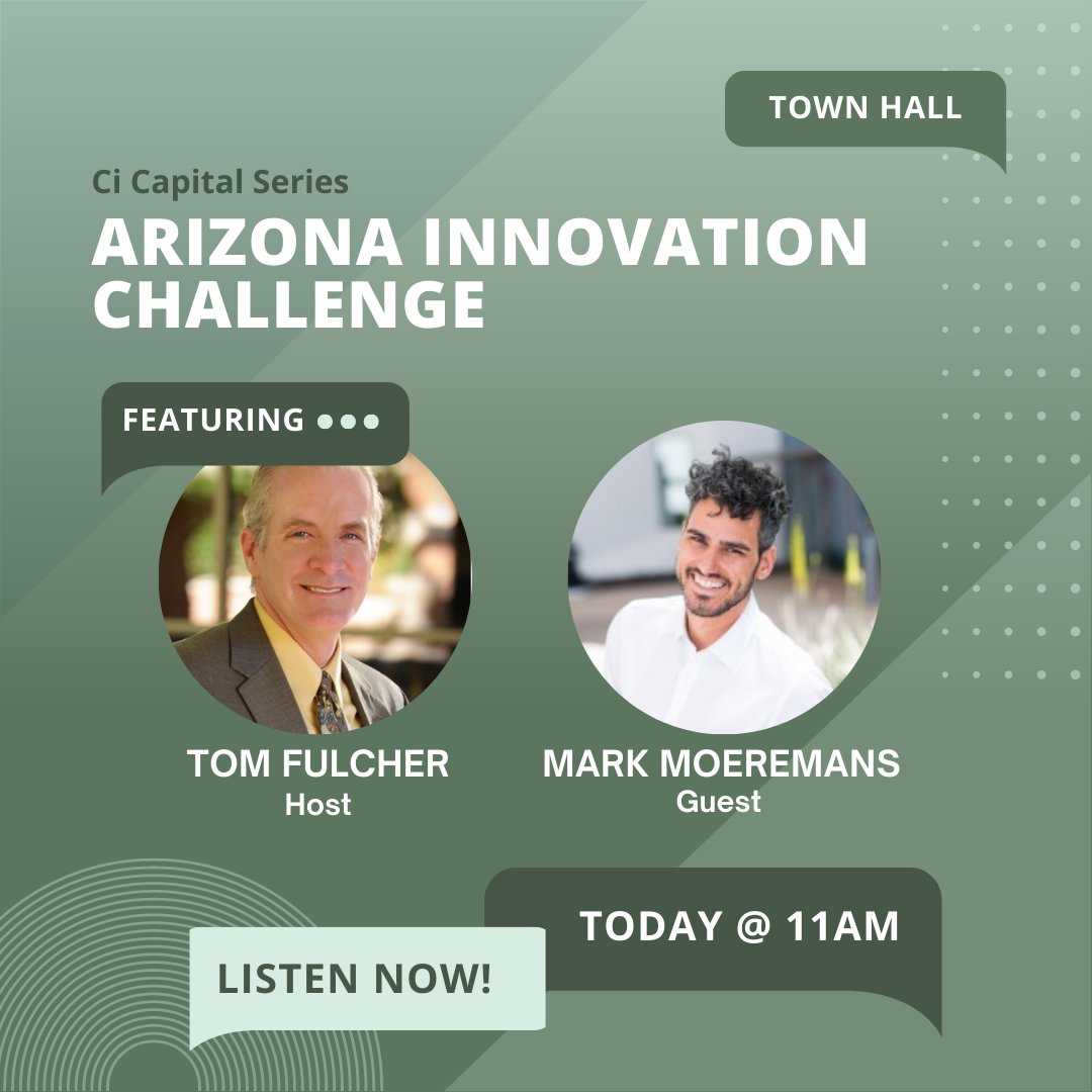 ＊＊LAST CHANCE＊＊ to join Mark Moremans and Tom Fulcher, to learn more about the Arizona Innovation Challenge. Get answers to your questions!

⏰  TODAY from 11 am to Noon
📩  Register for access: bit.ly/3Qgi2LX

#growchandler #funding #fundraisingstrategy #capitalrais