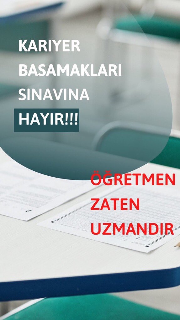 Öğretmenler alanlarında uzmandır kariyer basamakları sınavına hayır diyoruz #ogretmenlertekyürek