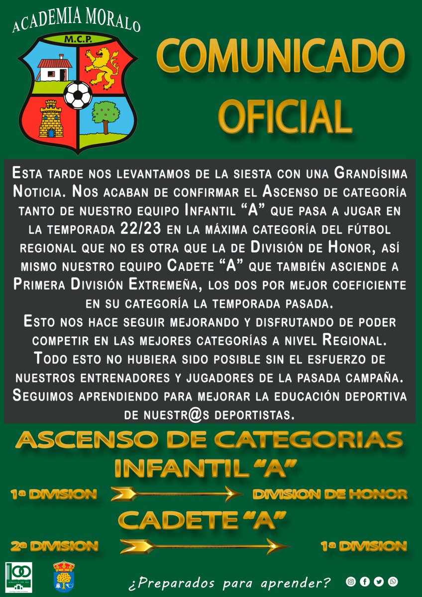 Grandísima noticia para nuestra Academia!!!💚💪