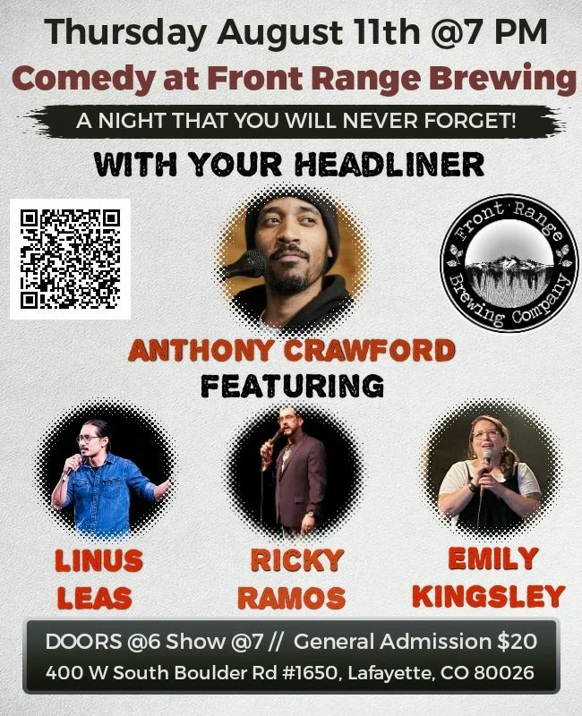 yamkicker72's tweet photo. @Lafayette_CO we have an amazing Comedy Show this Thursday at @FrontRangeBeer! It's an amazing venue with award winning, craft beer. The comedians are hilarious and diverse. All this without having to drive to Denver. #SupportLocal
#LiveEntertainment 

https://t.co/oUX8XCd0gH https://t.co/UX0LfdkSxl