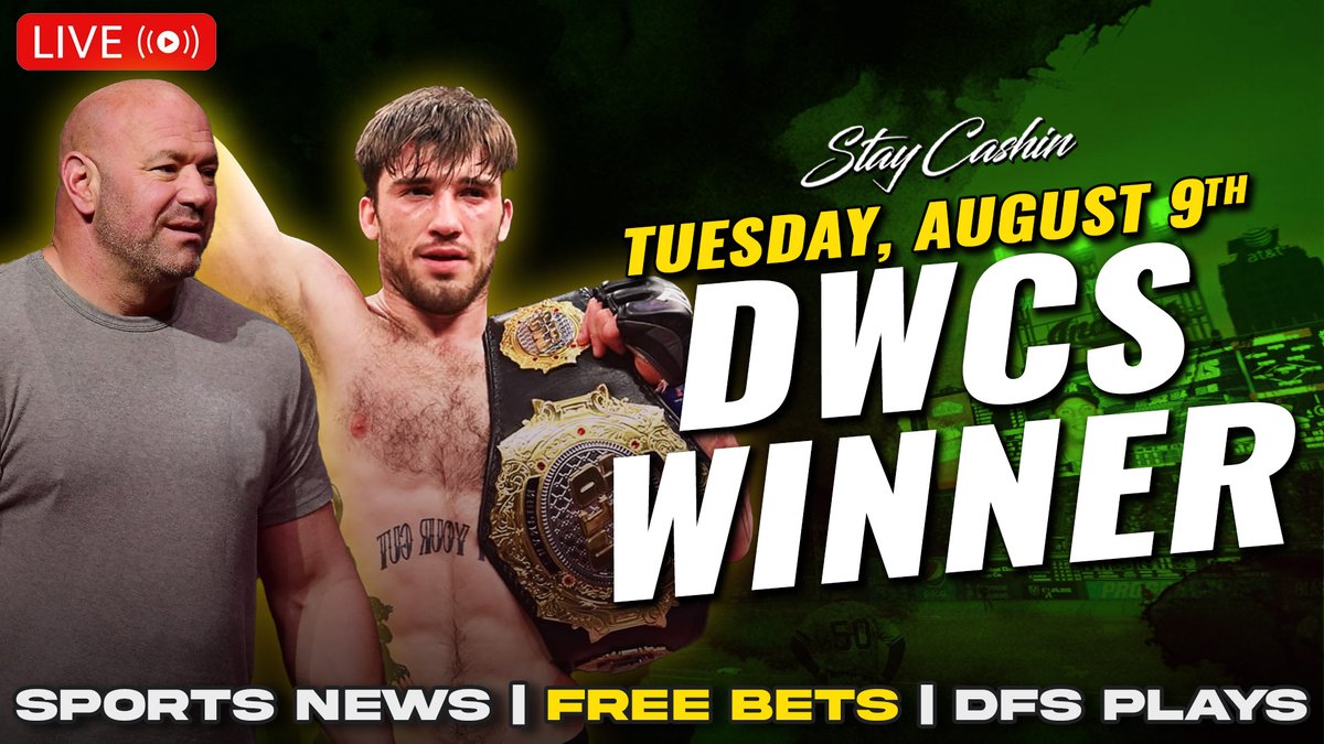 StayCashinShow's tweet photo. 🚨LIVE @ 2:05 🚨
SPECIAL GUEST: DWCS Contract winner @BilliamGoff
📰 Headlines
⚾️ #MLBBets
🥊 #DWCSBets
👇👇JOIN HERE👇👇
https://t.co/JsL4NR9b3h
#gamblingtwitter #bettingtwitter #bettingsports #bettingexpert https://t.co/3ceIOsZPWi