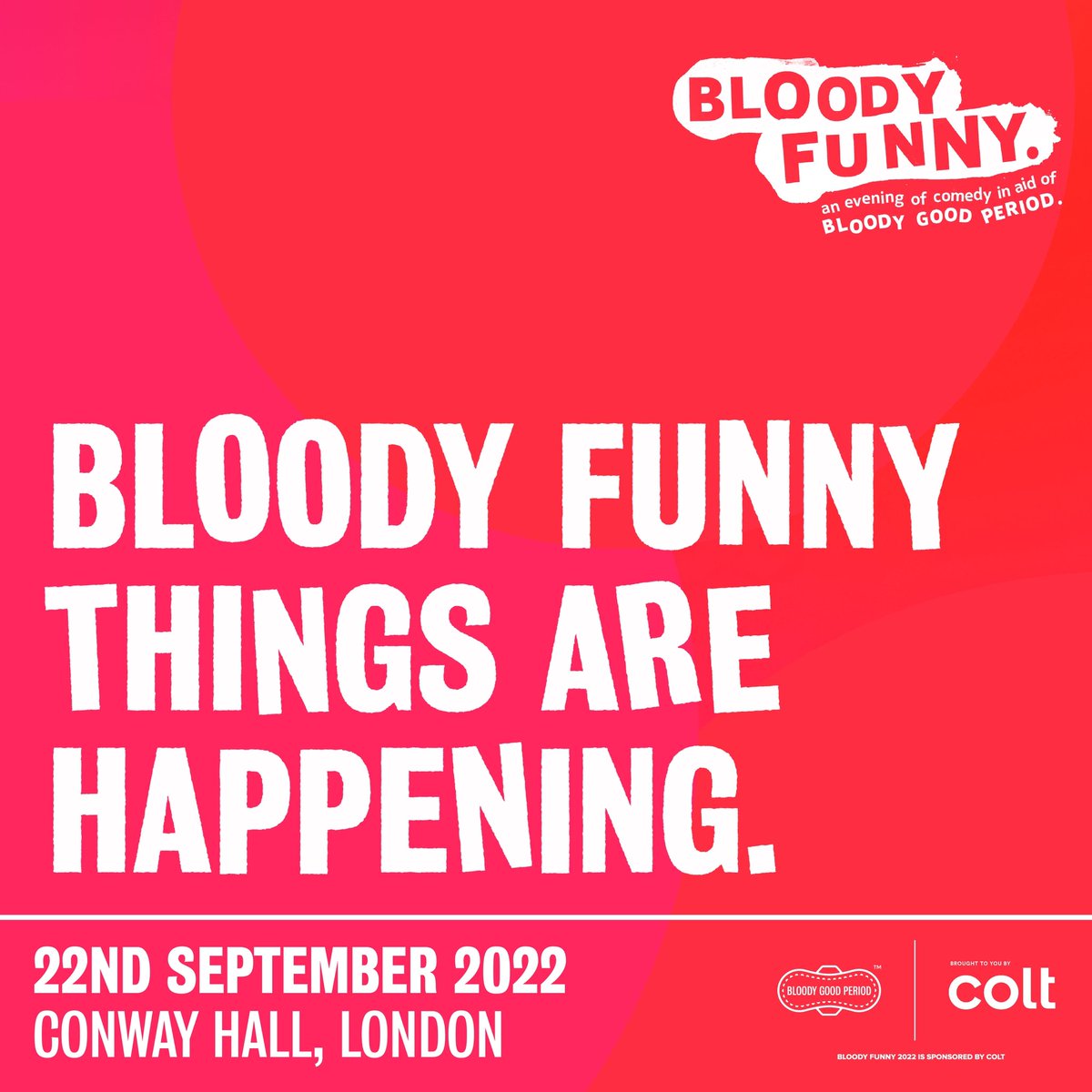 bloodygood__'s tweet photo. One for your diaries…#BloodyFunny tickets go on sale TOMORROW, babes! 

12noon. Make a note of it. Set an alarm. Create a reminder! Do ALL OF THE ABOVE! 

More info coming soon. ❤️ https://t.co/EzEyjegZYm
