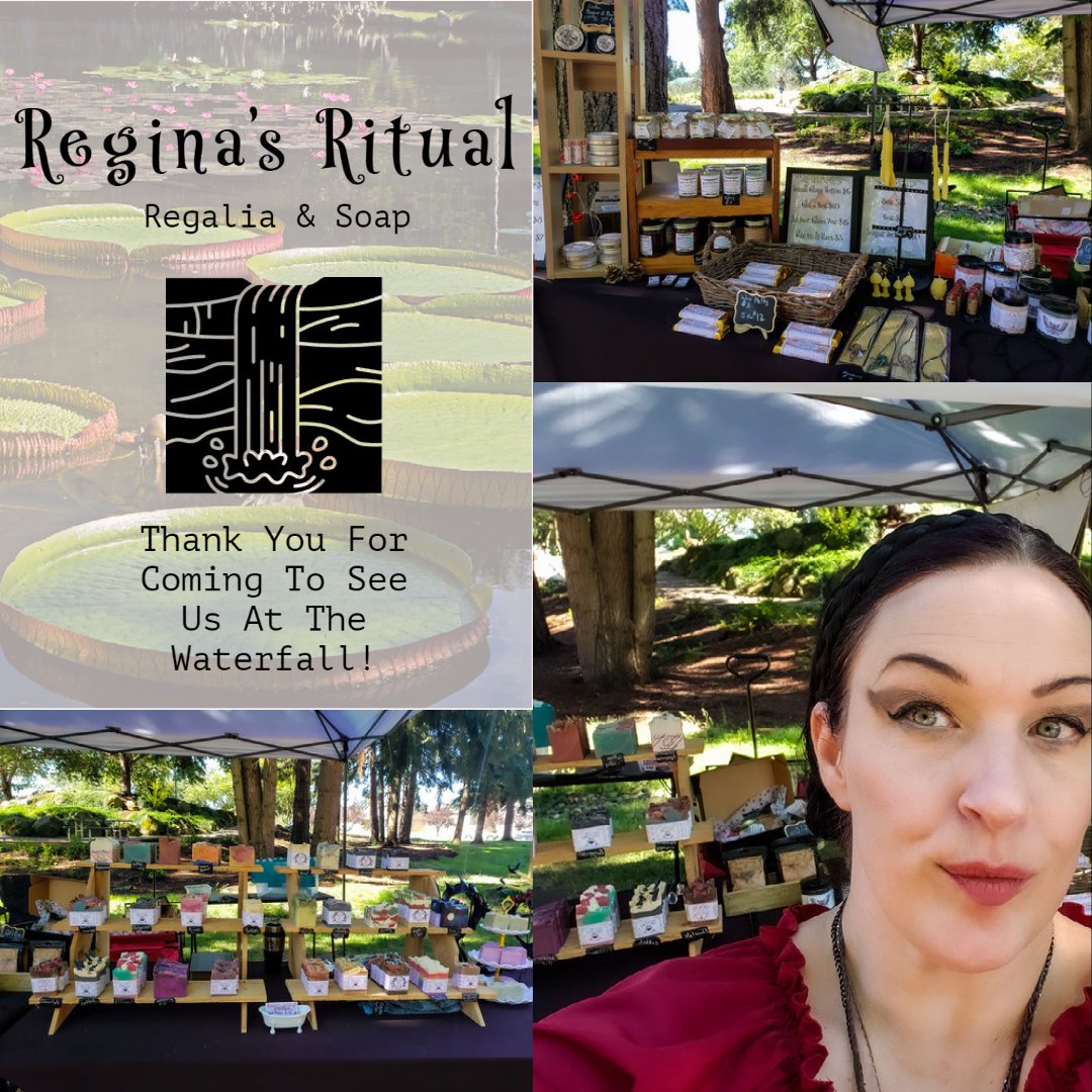 ReginasRitual's tweet photo. It was great seeing everyone at Witches in the Woods! We will be at more events including the PNW Witches Market Samhain event on October 23rd! Harvest Festival and Yule dates coming!
 #cottagecore #soap #witchy https://t.co/LvyhVmXcNk