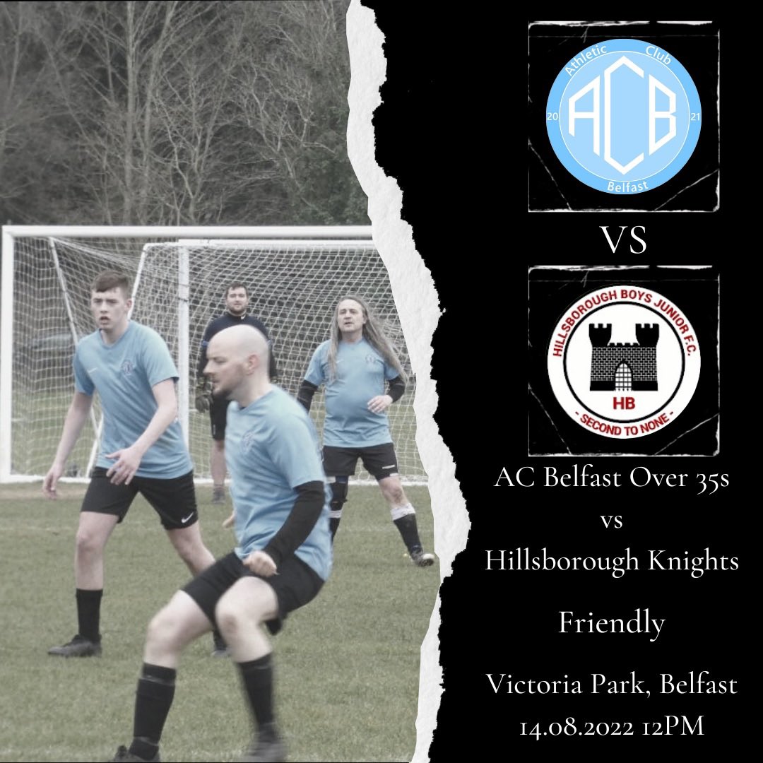 ACBelfast's tweet photo. This weekend sees our Over 35s back in action as they look to continue their amazing run of pre-season wins, come on down and enjoy what will be an exciting, hard fought matchup
#over35s #amateurfootball #overbutnotout #UppaAC https://t.co/0sSy3neQBj