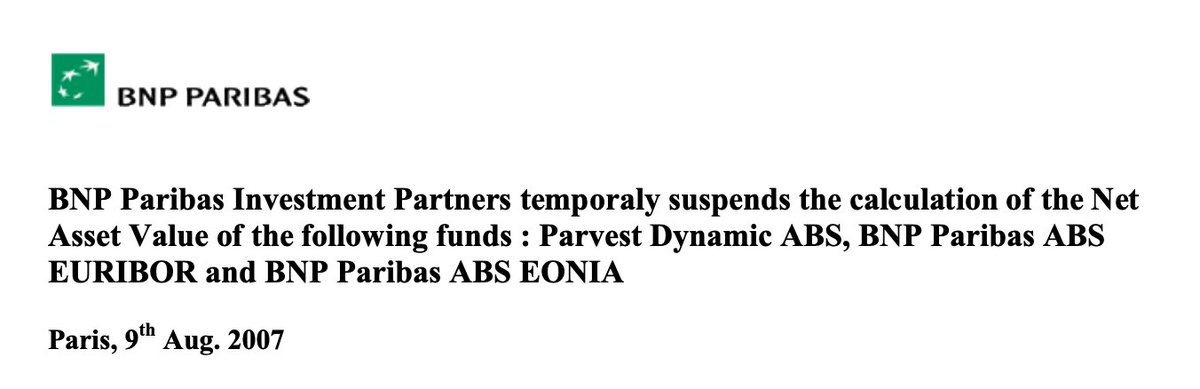 Today is the 15-year anniversary of the one-page press release that served as the starting gun for the Global Financial Crisis: ypfs.som.yale.edu/library/bnp-pa…
