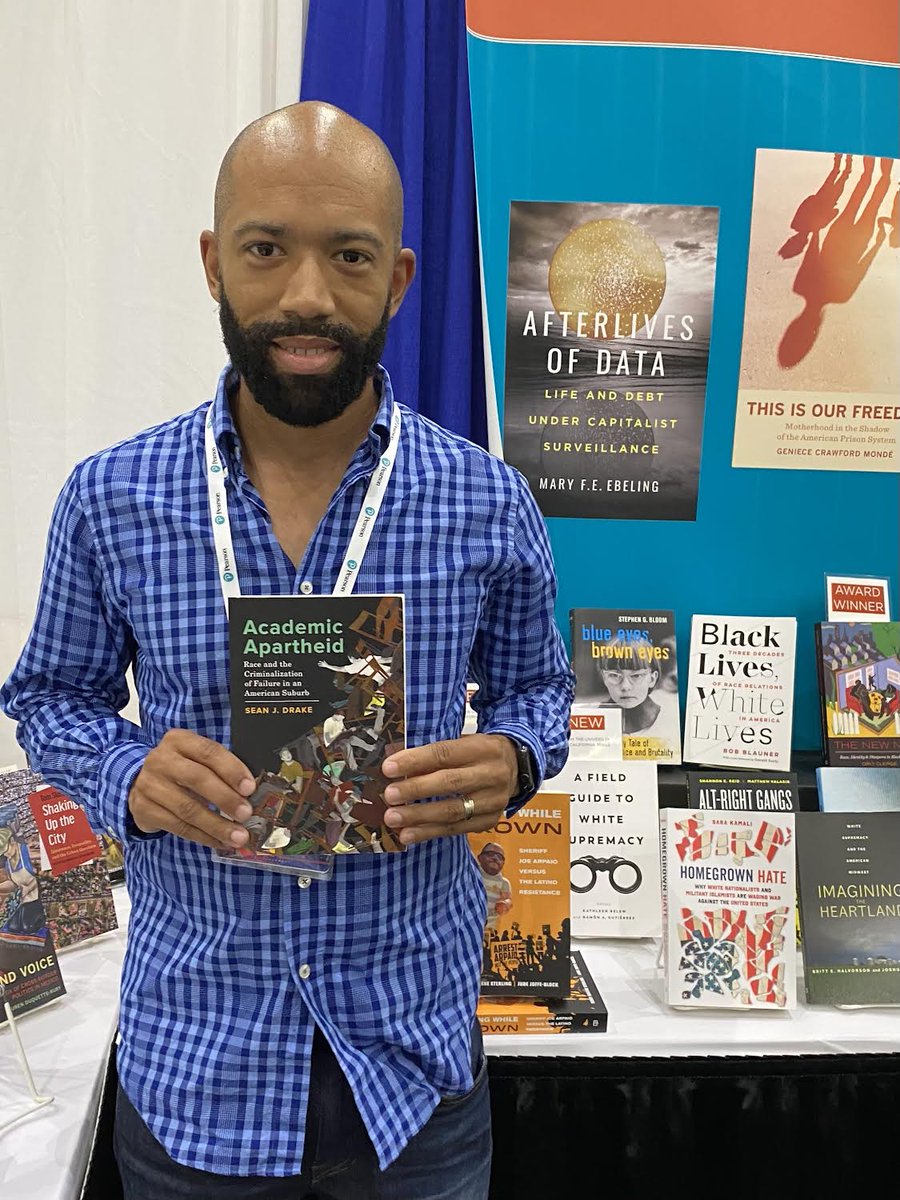 ucpress's tweet image. We love seeing our authors at #ASA2022! With "Academic Apartheid" @SeanJDrake1 addresses educational inequality and modern day school segregation.