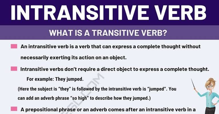 Englishwithbro4's tweet photo. #Intransitive verb 
#what is a #intransitive verb? 
@Englishwithbro4 https://t.co/Q0fjKNMyUT