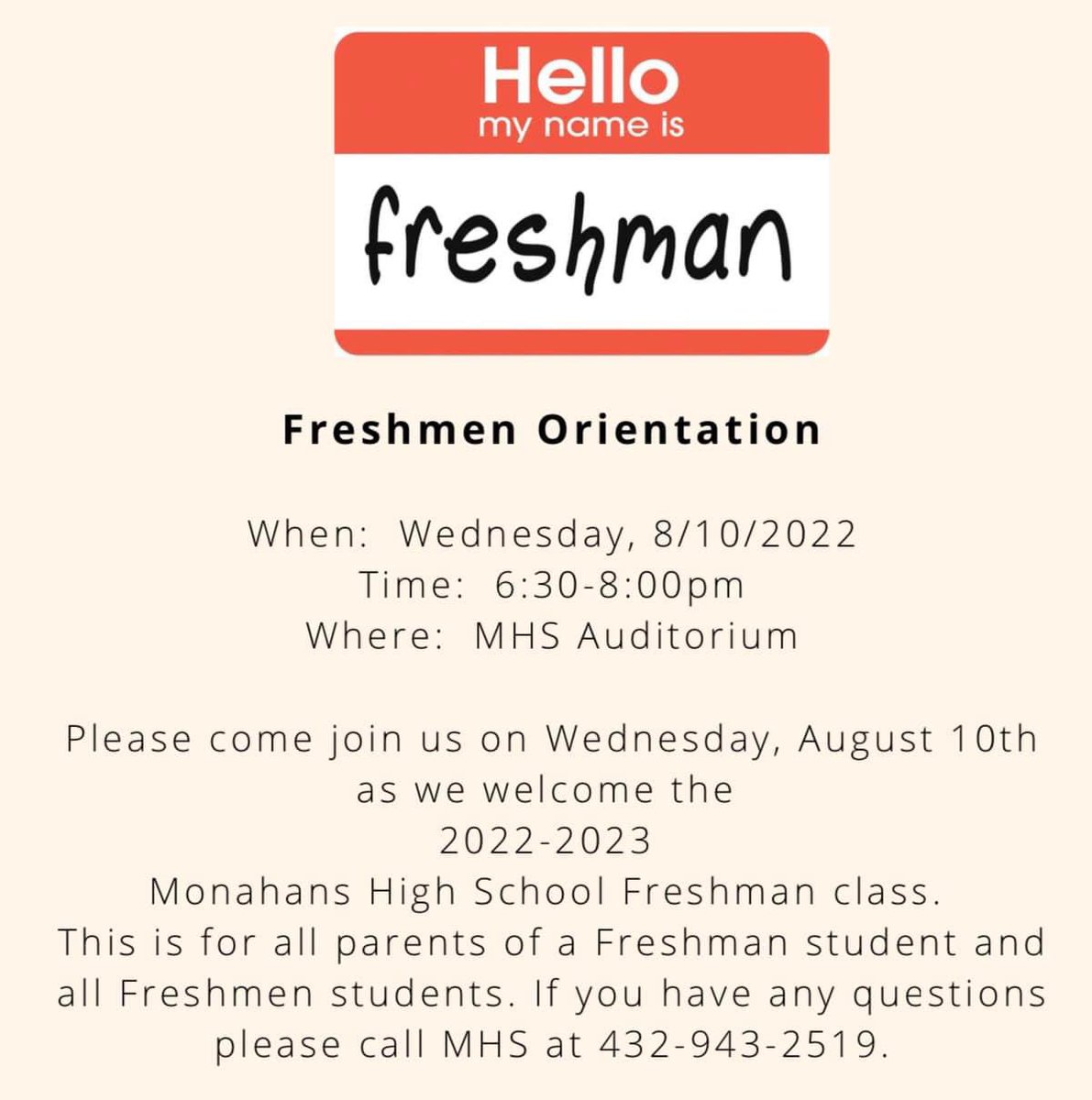 stucomonahans's tweet photo. ❕Attention all freshman❕ https://t.co/FiY9g2kIah