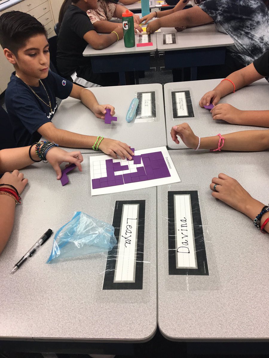 LauraBehrens5's tweet photo. Back to school team building with pentominoes! #jmajags https://t.co/Idx39ziv12
