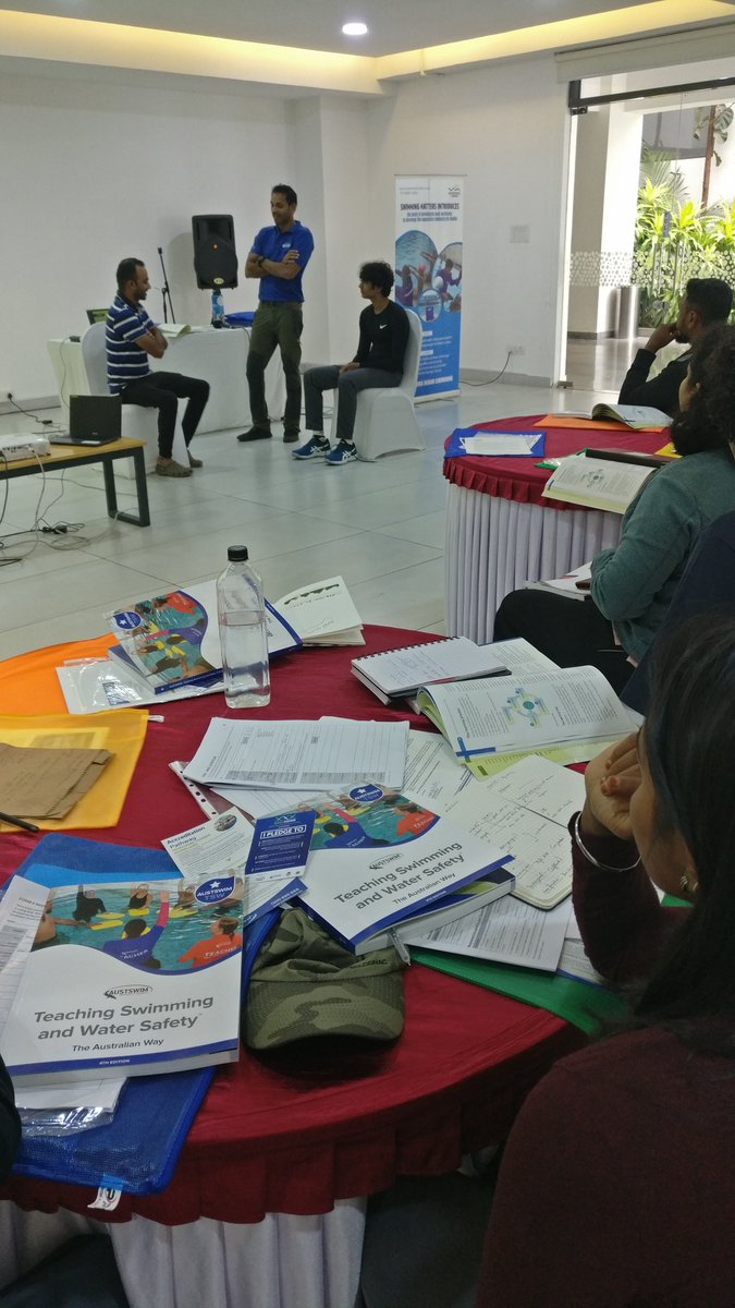 Snapshots from our recently concluded @AUSTSWIM Teacher of Swimming and Water Safety course on 6th &amp; 7th August at @Sports_PDCSE &amp; Dolphin Aquatics. A great group of teachers who will lead the change in teaching swimming and water safety skills in India. 
<a href="/aiidelhi/">Australia India Institute, Delhi</a>