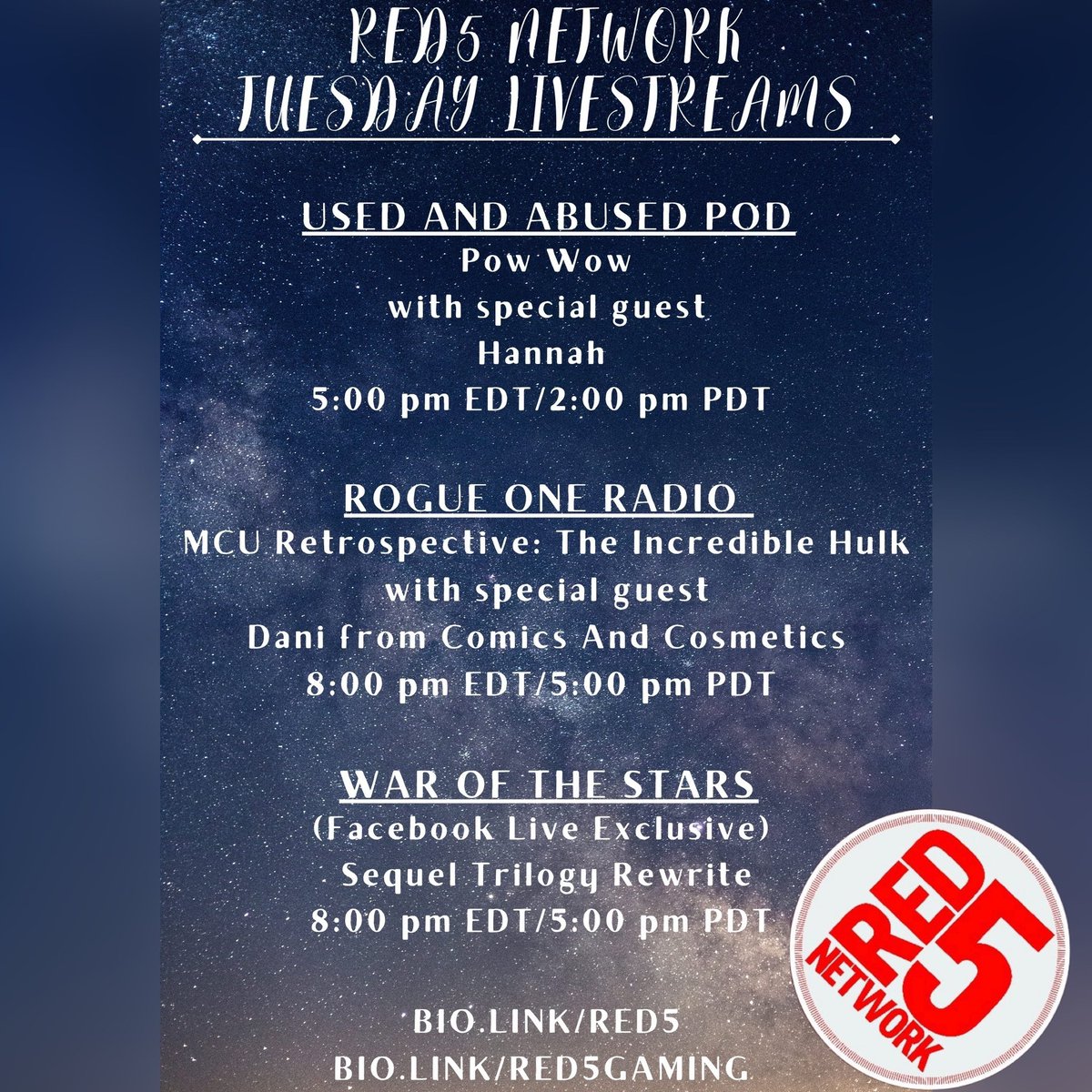 YOUR Red 5 Network tweet media