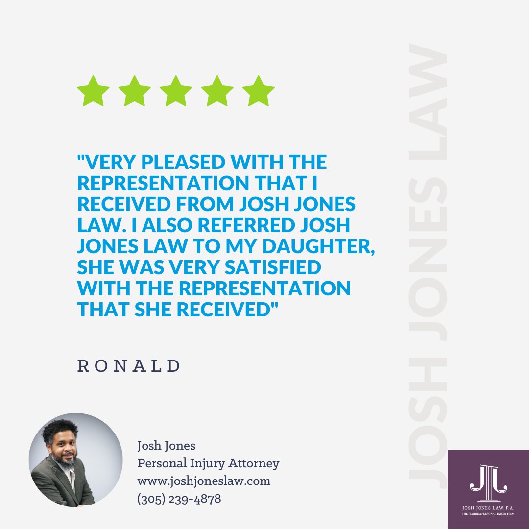 JoshJonesLaw's tweet photo. It's #TestimonialTuesday!

Thank you Ronald for the ⭐️⭐️⭐️⭐️⭐️ Review: Very pleased with the representation that I received from Josh Jones Law. I also referred Josh Jones Law to my daughter, she was very satisfied with the representation that she received https://t.co/Vx5iYQhW2b