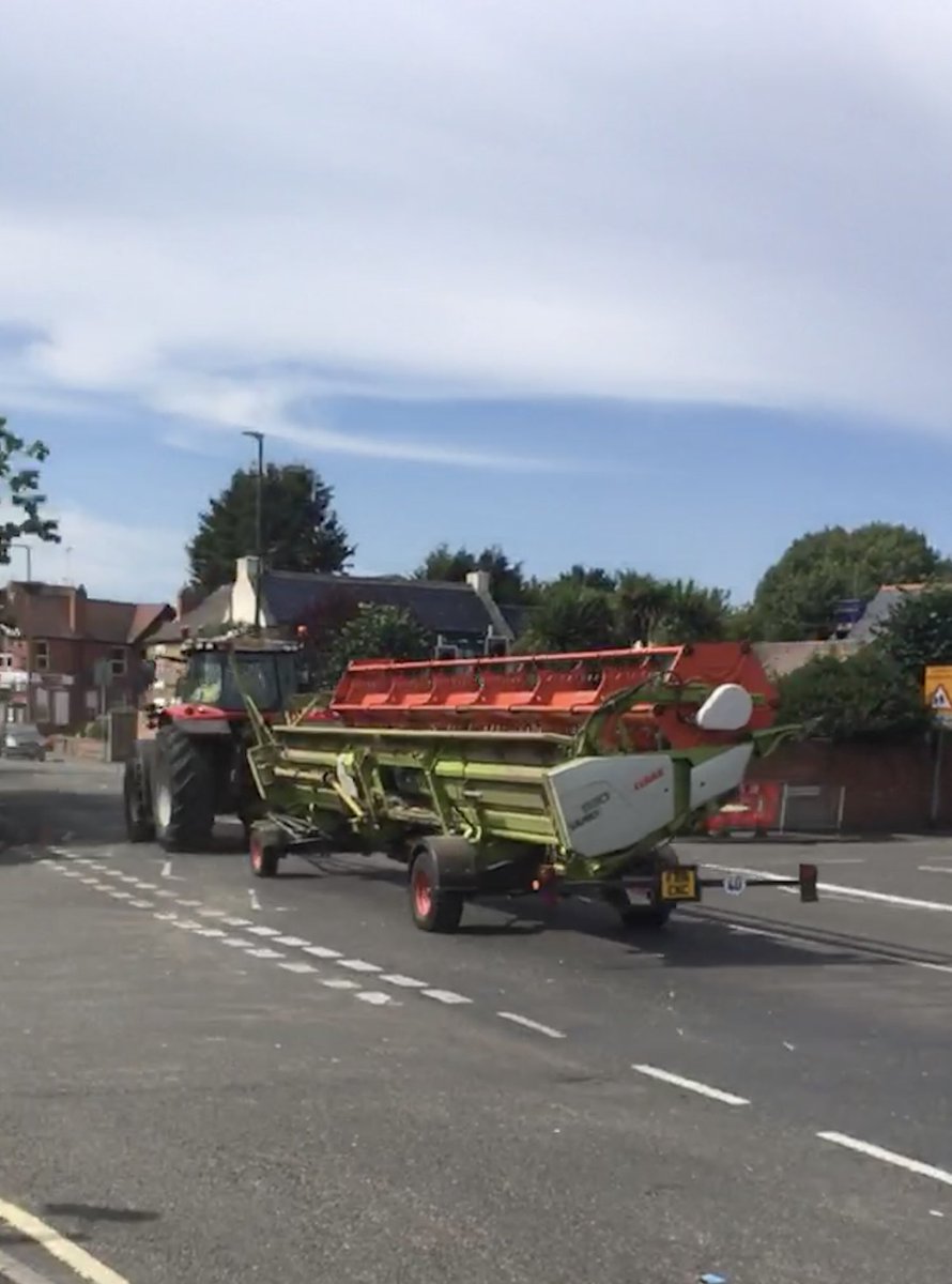 Just when you’ve spent 4 hours sweeping part of the judging route the combine harvester passes through the village! Now worse than when we started. Hope the judges understand when we appear like scarecrows tomorrow morning! ⁦⁦<a href="/The_RHS/">The RHS</a>⁩ @RHSBloom⁩