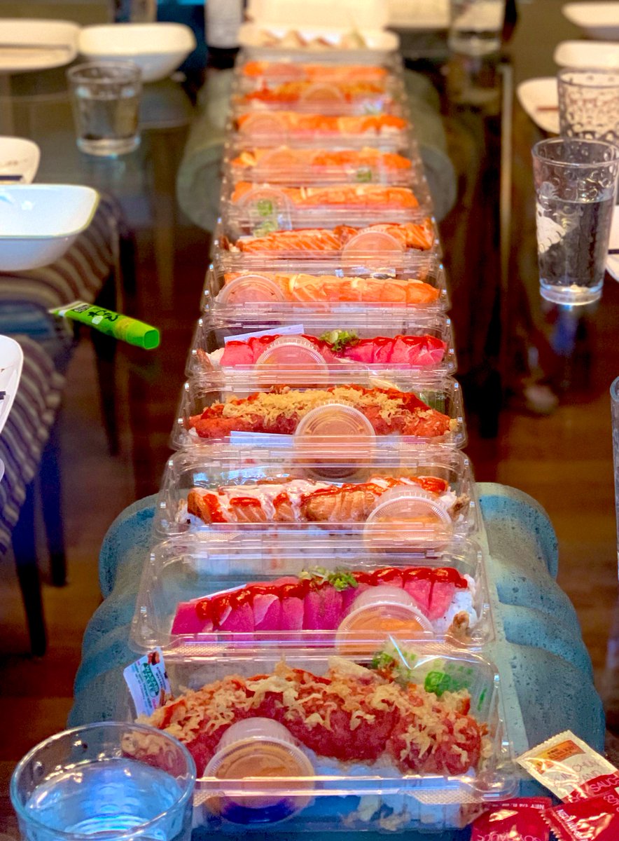 entrespire's tweet photo. An impressive array of sushi โข #FamilyFeasts #SummerFun https://t.co/J9epPOI0sY