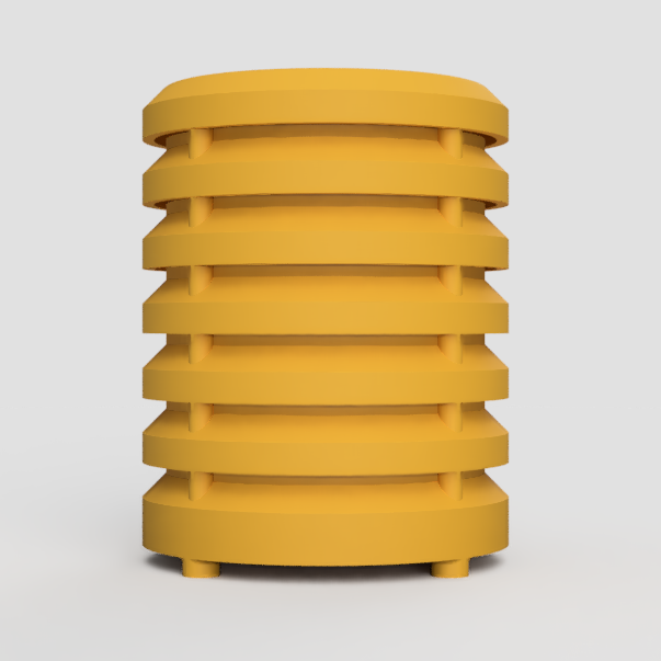 kevsmac's tweet photo. I wanted something to house a couple of @pimoroni Enviro Indoors (@Raspberry_Pi Pico W powered), so I designed a Stevenson Screen (yes, it's for indoors!). It's a bit of an epically long print but looks good so far. I'll share STL's once finish printing! #maker #raspberrypi https://t.co/YrmU0rE9FM