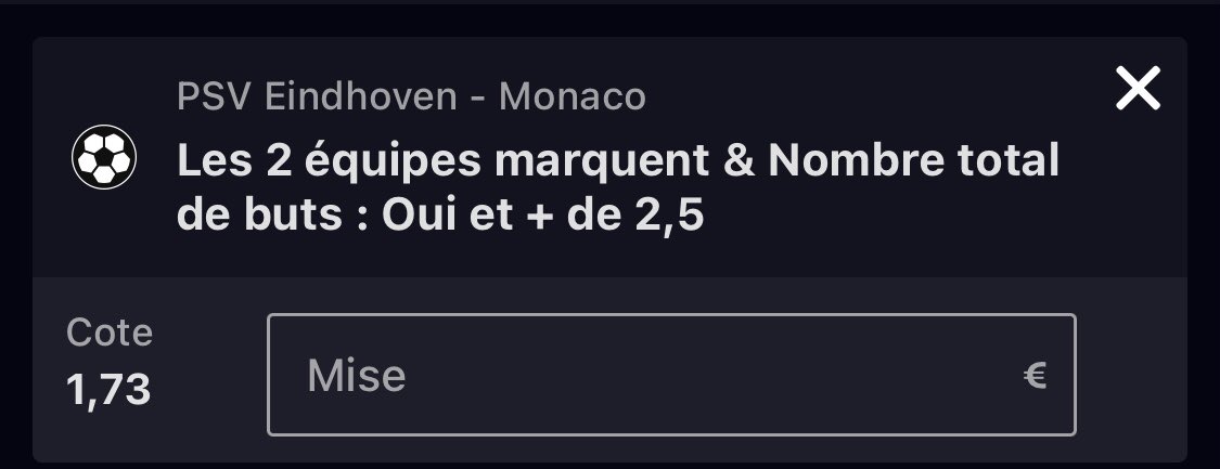 T3196Thomas's tweet photo. PSV VS Monaco 

Palier 3: Deux pronostique à prendre comme vous voulez 💪🏽

Ben Yedder ou Gakpo 1,70

LDEM + 2,5 Buts https://t.co/BSUcMqNjDr