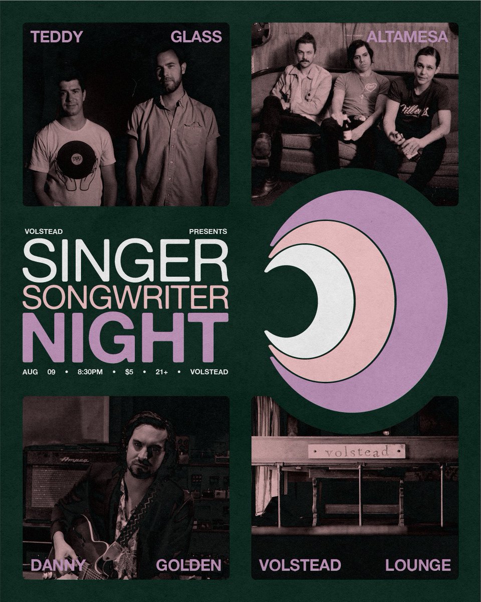 Tonight! Chill sets by <a href="/altamesamusic/">Altamesa</a> <a href="/dannygoldentune/">Danny Golden</a> and Teddy Glass at <a href="/VolsteadLounge/">Volstead Lounge</a>! Show at 8:30PM, 21+. RSVP: facebook.com/events/3620966…