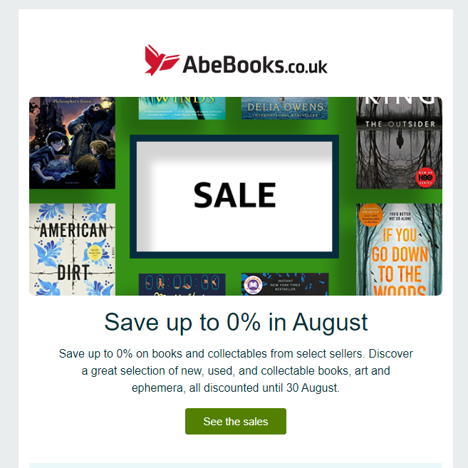 Lunamonkey's tweet photo. The only marketing email I've click for a long time. https://t.co/cU8yTXuchR
