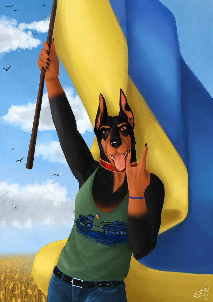 It's so nice when foreign customers buy YCH and ask you to draw their character with Ukrainian symbols as a sign of support for our people. I love you with all my heart 💙💛
YCH for KlausD from FA
furaffinity.net/view/48482806/

#NoWar #uaart #uaartist #Ukraine️ #SupportUkraine