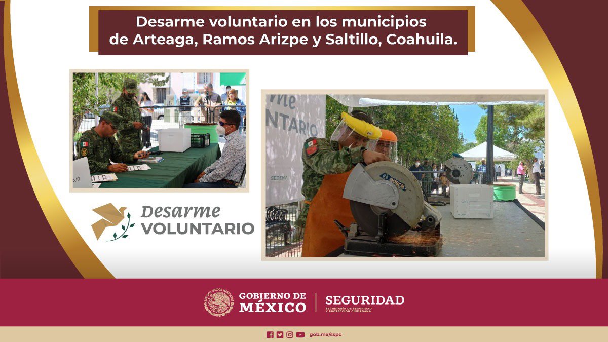 DavidPreze's tweet photo. Cuando la jefa @rosaicela_ llegó a la @SSPCMexico prometió, ante todo, construir la paz: con la gente y las comunidades. 

Con el gran programa de #DesarmeVoluntario de la Unidad de Prevención de la SSPC esto se va haciendo realidad. 

Celebro este increíble proyecto.

♥️🇲🇽 https://t.co/HC7esibbdj