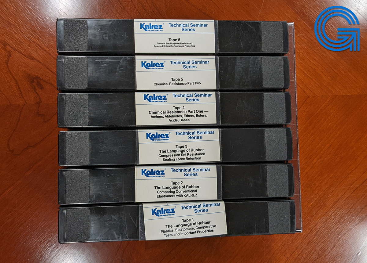 GallagherSeals's tweet photo. You know you've been a Kalrez® distributor for a while when you find these VHS tapes at the office....
#Kalrez #FFKM https://t.co/FxpuOoGxOt