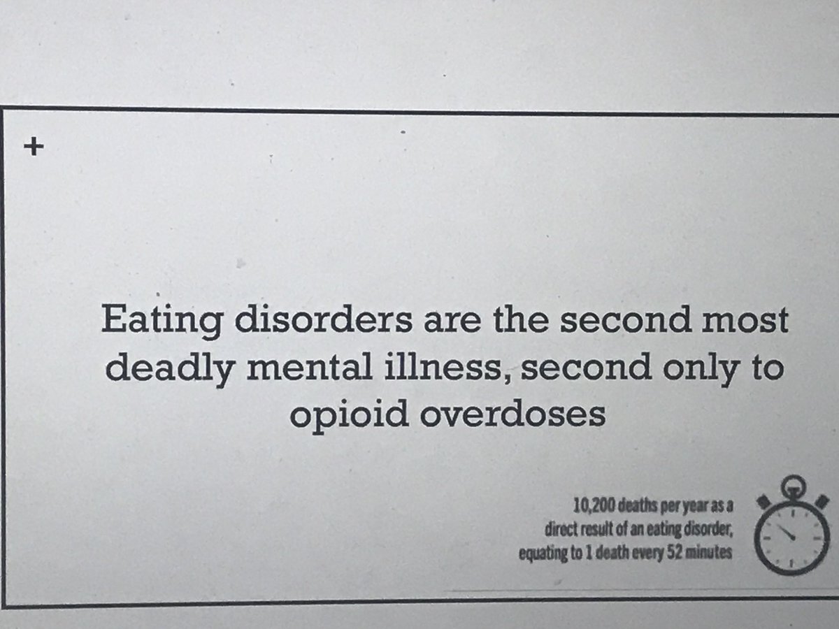 An eating disorder, where eating and food consumes the individual, can be deadly.  Learn to recognize the signs of an eating disorder I your students/teens. #NEUSHA2022  ⁦<a href="/kathyhass/">Kathy Hassey</a>⁩ ⁦<a href="/jennymgormley/">Jenny M Gormley</a>⁩ ⁦<a href="/MSNOmass/">MSNO</a>⁩