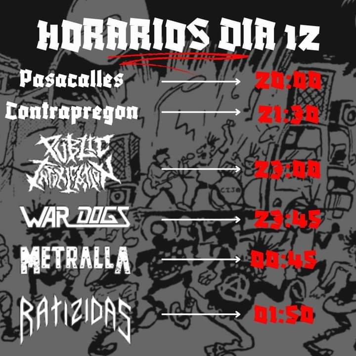 Horarios para el viernes en la Barraka Alternativa ⚡