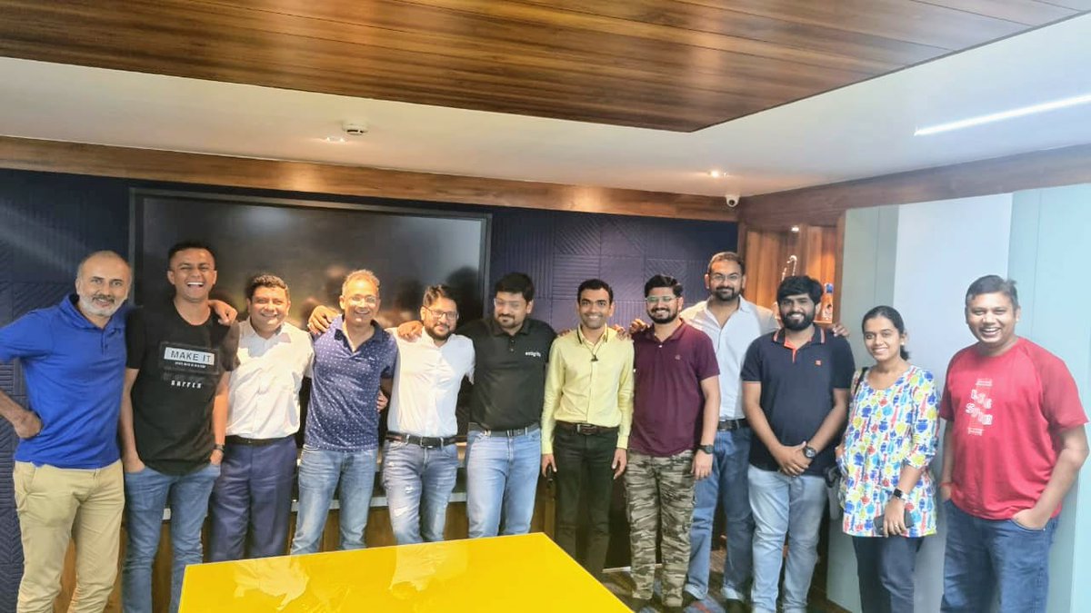 Nikunj Thakkar (@nikunjness) on Twitter photo Meeting and interacting with Founders in various stages of their journey can give you insights equivalent to reading a book.
Awesome meeting Founders in Ahmedabad earlier today as part of <a href="/eChaiVentures/">eChai Ventures</a> Social. Thanks for hosting <a href="/TridhyaT/">Tridhya Tech Limited</a> 😊 Meeting and interacting with Founders in various stages of their journey can give you insights equivalent to reading a book.
Awesome meeting Founders in Ahmedabad earlier today as part of <a href="/eChaiVentures/">eChai Ventures</a> Social. Thanks for hosting <a href="/TridhyaT/">Tridhya Tech Limited</a> 😊