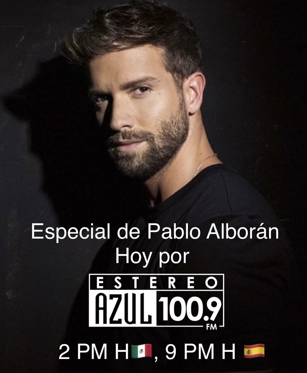 Hoy no te pierdas el especial de <a href="/pabloalboran/">Pablo Alborán</a> con <a href="/KerubeD/">Kerube Díaz Vaccaro💋</a> por <a href="/EstereoAzul/">Estéreo Azul 100.9</a>