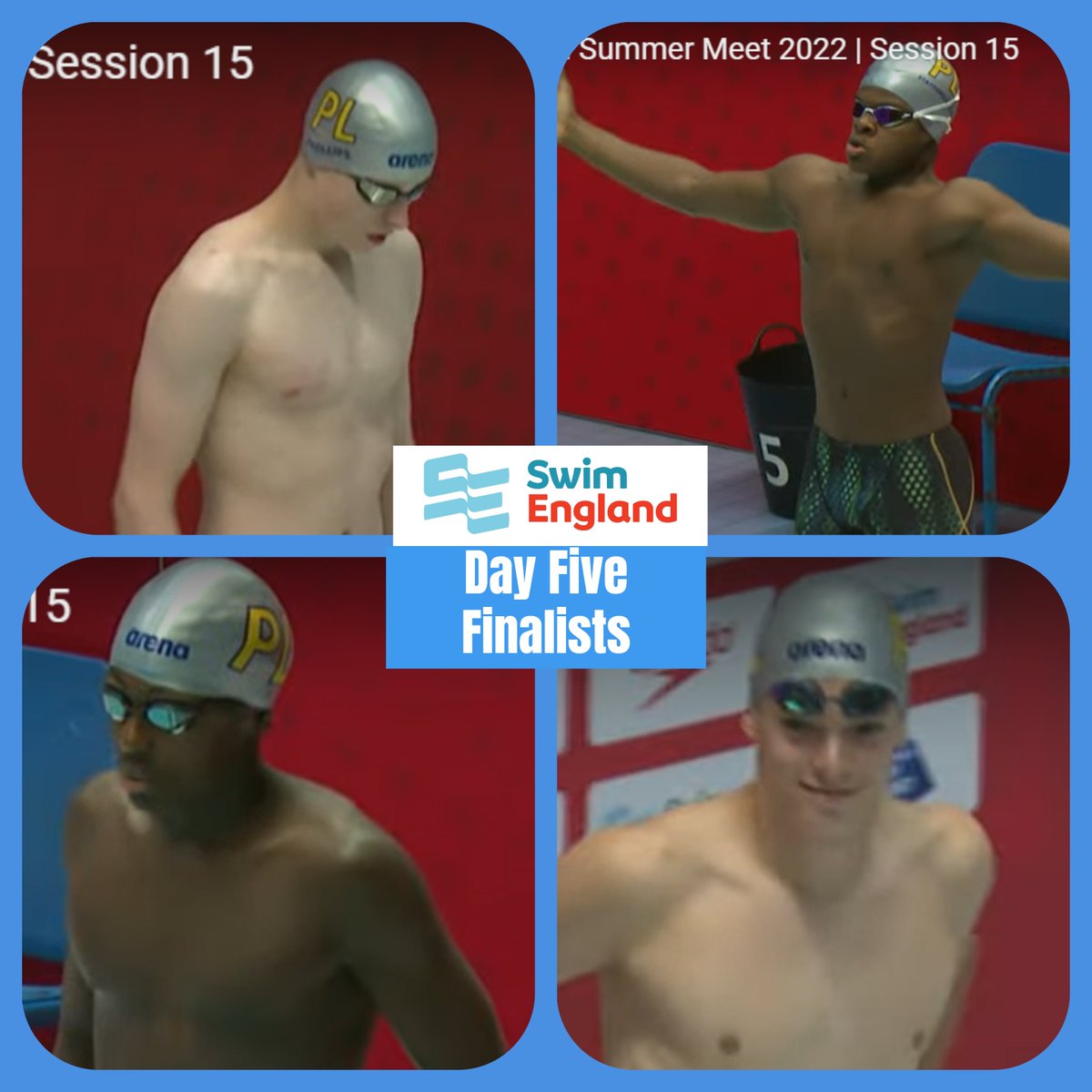 Swim England - Day 5
Here come the boys!! Huge congratulations to Tain who managed to drop nearly 8 seconds over his two swims! ⏱👊💪💥
200 back:
🥇Tain Phillips - 1st PB x 2⭐️⭐️
50 fly:
🥇Max Stafford-Davies - 1st PB x 2⭐️⭐️
🥉Johari Masinde - 1st PB x 2⭐️⭐️
Ollie Shead - 9th
