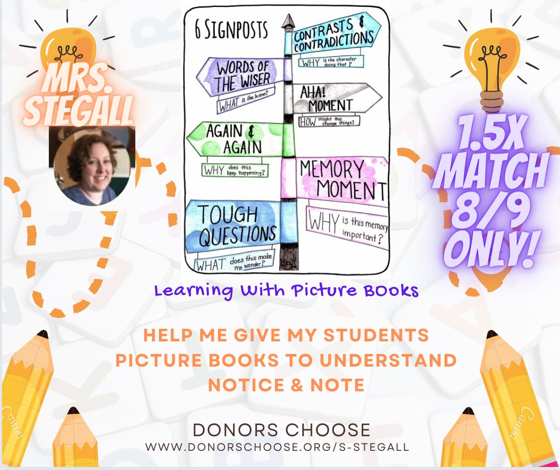 Today my Donors Choose Projects have an additional match. Please consider helping my scholars learn through picture books. donorschoose.org/s-stegall
<a href="/craignewmark/">craig newmark</a> <a href="/StanLevenson/">Stan Levenson</a> <a href="/DonorsChoose/">DonorsChoose</a>
