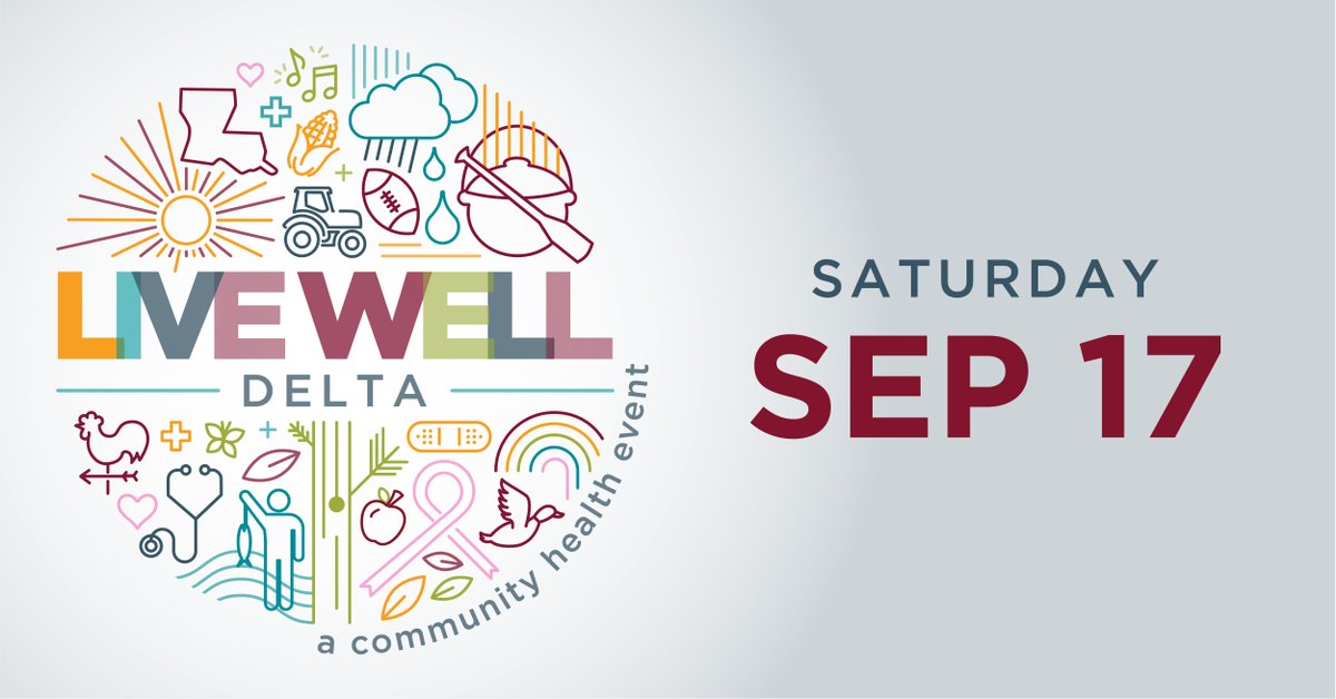Don't miss it! We're back to #LiveWell 9/17 in the Delta region w/ free breast, colorectal, prostate & skin #cancerscreenings. Take advantage of blood pressure, glucose & cholesterol checks, food, music & fun! Register: marybird.org/livewelldelta