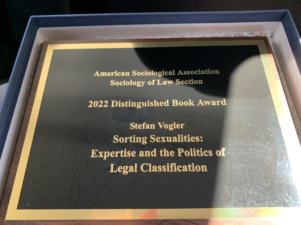 svogler17's tweet image. My last #ASA2022 tweet comes to you from my Uber on the way to the airport. Thank you @SocLawSection for this wonderful honor! See all you beautiful people @ASAnews in Philly next year!